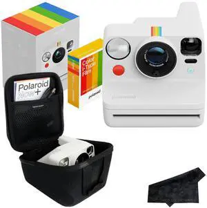 Polaroid Now+ 3rd Generation Bluetooth i-Type Instant Camera with 16 Color Film Photos, White | App Controlled with Signature Series Case Bundle Polaroid Now+ 3rd Generation Bluetooth i-Type Instant Camera with 16 Color Film Photos, White | App Controlled with Signature Series Case Bundle