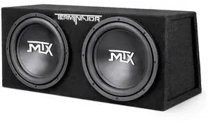 Terminator Dual 12" Subwoofers, Loaded Enclosure, 1200W Max, 400W RMS | Car Audio Subwoofer and Speaker System with Deep Bass Sound Terminator Dual 12" Subwoofers, Loaded Enclosure, 1200W Max, 400W RMS | Car Audio Subwoofer and Speaker System with Deep Bass Sound