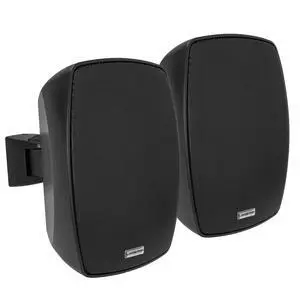 Pair of 5.25" Outdoor Surface-Mount Speakers (VELA-5B-PAIR) | IP55 Weatherproof Enclosure, Adjustable Bracket, 5.25" Woofer, 70V/100V/8, for Home & Commercial Installations, Black Pair of 5.25" Outdoor Surface-Mount Speakers (VELA-5B-PAIR) | IP55 Weatherproof Enclosure, Adjustable Bracket, 5.25" Woofer, 70V/100V/8, for Home & Commercial Installations, Black