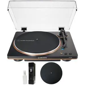AT-LP70X-BZ Fully Automatic Belt-Drive Turntable, Black/Bronze Bundle with Deco Gear 12" Silicone Rubber Platter Mat & Deco Essentials Vinyl Record Cleaning Fluid System AT-LP70X-BZ Fully Automatic Belt-Drive Turntable, Black/Bronze Bundle with Deco Gear 12" Silicone Rubber Platter Mat & Deco Essentials Vinyl Record Cleaning Fluid System