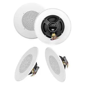 C1070 Commercial 8" Ceiling 70V Speaker w/ 70/25V Transformer Built in 12" Grill (3-Pack) C1070 Commercial 8" Ceiling 70V Speaker w/ 70/25V Transformer Built in 12" Grill (3-Pack)