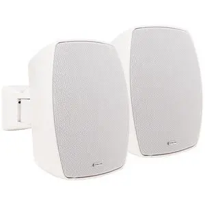 Pair of 4" Outdoor Surface-Mount Speakers (VELA-4W-PAIR) | IP55 Weatherproof Enclosure, Adjustable Bracket, 4" Woofer, 70V/100V/8, for Home & Commercial Installations, White Pair of 4" Outdoor Surface-Mount Speakers (VELA-4W-PAIR) | IP55 Weatherproof Enclosure, Adjustable Bracket, 4" Woofer, 70V/100V/8, for Home & Commercial Installations, White