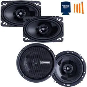 PRX46 and PRX602 Coaxial Speaker Pair Bundle | Includes one pair of PRX46 4x6 in and one pair of PRX602 6.5 in Power Reference coaxial speakers PRX46 and PRX602 Coaxial Speaker Pair Bundle | Includes one pair of PRX46 4x6 in and one pair of PRX602 6.5 in Power Reference coaxial speakers