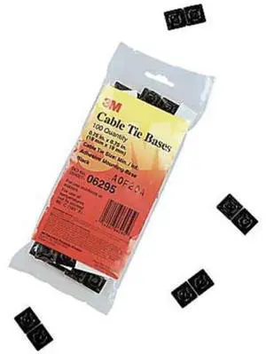 Cable Tie Base, Nylon 6/6, Black, 0.99 in L CTB1X1BKA-C - 1 Each Cable Tie Base, Nylon 6/6, Black, 0.99 in L CTB1X1BKA-C - 1 Each