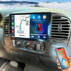 10.1 Inch Double Din Car Radio for 1997-2004 Ford F150 with Wireless CarPlay Android Auto, 4G+64G Android 14 IPS Touchscreen F-150 Car Stereo Support GPS FM BT WiFi Bluetooth AHD Camera 10.1 Inch Double Din Car Radio for 1997-2004 Ford F150 with Wireless CarPlay Android Auto, 4G+64G Android 14 IPS Touchscreen F-150 Car Stereo Support GPS FM BT WiFi Bluetooth AHD Camera