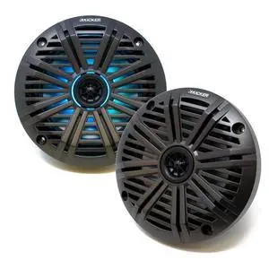 KM614L LED 6.5 OEM Replacement Marine Speakers with Charcoal Salt Water Grills - 1 Pair, 2 Speakers KM614L LED 6.5 OEM Replacement Marine Speakers with Charcoal Salt Water Grills - 1 Pair, 2 Speakers