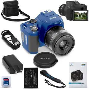 MNB10Z 64MP 4K Bridge Camera, 10X Optical Zoom, Flip LCD (Blue) | Protects your camera gear with dedicated storage for cameras, lenses and everyday essentials MNB10Z 64MP 4K Bridge Camera, 10X Optical Zoom, Flip LCD (Blue) | Protects your camera gear with dedicated storage for cameras, lenses and everyday essentials