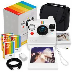 Now+ Generation 3 iType Instant Camera in White + 24 Film Bundle | Includes 8-Photo Color i-Type Film, Instant Photography for Travel, Parties & Gifts, Dual-Lens Autofocus, USB-C Now+ Generation 3 iType Instant Camera in White + 24 Film Bundle | Includes 8-Photo Color i-Type Film, Instant Photography for Travel, Parties & Gifts, Dual-Lens Autofocus, USB-C