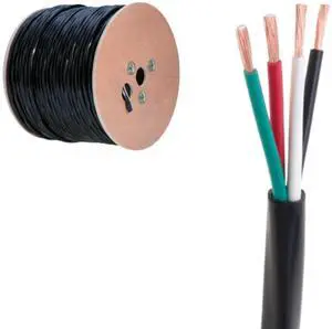 Speaker Wire 14 Gauge, 500 ft for Outdoor and Indoor Use, 14/4 CCA (Copper Clad Aluminum) Stranded Bulk Audio Cable, Direct Burial and UV Resistant (500 FT) Speaker Wire 14 Gauge, 500 ft for Outdoor and Indoor Use, 14/4 CCA (Copper Clad Aluminum) Stranded Bulk Audio Cable, Direct Burial and UV Resistant (500 FT)