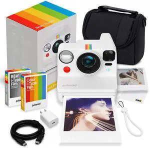 Now+ Generation 3 i-Type Instant Camera in White + 16 Film Bundle | Includes 8-Photo Color i-Type Film, Instant Photography for Travel, Parties & Gifts, Dual-Lens Autofocus, USB-C Now+ Generation 3 i-Type Instant Camera in White + 16 Film Bundle | Includes 8-Photo Color i-Type Film, Instant Photography for Travel, Parties & Gifts, Dual-Lens Autofocus, USB-C