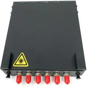 Wall Mount Fiber Enclosure with Spool and Loaded 6 Port ST-UPC OM1/OM2 Multimode LGX Panel Wall Mount Fiber Enclosure with Spool and Loaded 6 Port ST-UPC OM1/OM2 Multimode LGX Panel