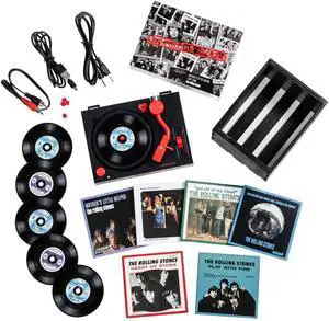 CR6037BT-RS Rolling Stones RSD3 Mini Record Player & Crate, Black | Plays 3" records, ATN3600L Audio-Technica Cartridge, Bluetooth Out, Clear Dust Cover with Rolling Stones Artwork CR6037BT-RS Rolling Stones RSD3 Mini Record Player & Crate, Black | Plays 3" records, ATN3600L Audio-Technica Cartridge, Bluetooth Out, Clear Dust Cover with Rolling Stones Artwork