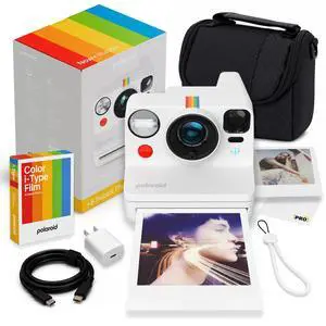 Now+ Generation 3 i-Type Camera in White + 8 Film Bundle | Includes Color i-Type Film (8 Photos), Instant Camera for Travel, Parties & Creative Photography, USB-C Rechargeable Now+ Generation 3 i-Type Camera in White + 8 Film Bundle | Includes Color i-Type Film (8 Photos), Instant Camera for Travel, Parties & Creative Photography, USB-C Rechargeable