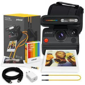 Flip Instant Camera in Black with 4-Lens System + 8 Film Bundle | Instant Camera for Travel, Parties & Creative Photography, Sonar Autofocus, Compatible with i-Type & 600 Film Flip Instant Camera in Black with 4-Lens System + 8 Film Bundle | Instant Camera for Travel, Parties & Creative Photography, Sonar Autofocus, Compatible with i-Type & 600 Film
