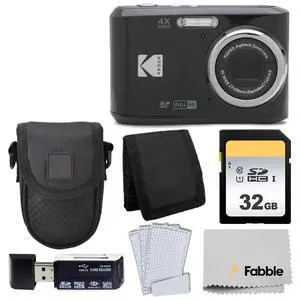 Kodak PIXPRO FZ45 Digital Camera Bundle with Black Point & Shoot Camera Case + Transcend 64GB SD Memory Card + Tri-fold Memory Card Wallet + Hi-Speed SD USB Card Reader + More (Black) Kodak PIXPRO FZ45 Digital Camera Bundle with Black Point & Shoot Camera Case + Transcend 64GB SD Memory Card + Tri-fold Memory Card Wallet + Hi-Speed SD USB Card Reader + More (Black)
