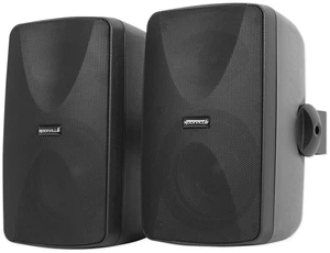 WET-7020B 70V Commercial Indoor/Outdoor Wall Speakers Pair Black Selectable 20W, 15W, 10W, 5W, 2.5W Tap Settings, 40W RMS @ 8 Ohm, Built-In Transformer, Waterproof ABS Cabinet WET-7020B 70V Commercial Indoor/Outdoor Wall Speakers Pair Black Selectable 20W, 15W, 10W, 5W, 2.5W Tap Settings, 40W RMS @ 8 Ohm, Built-In Transformer, Waterproof ABS Cabinet