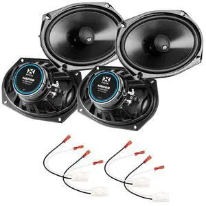 6x9 Complete Speaker Replacement Package for Jeep Patriot 2009-2015 | 2 Pairs of 6x9 inch N-Series 2-Way Coaxial Car Speaker Upgrade Kit with harnesses for easy installation 6x9 Complete Speaker Replacement Package for Jeep Patriot 2009-2015 | 2 Pairs of 6x9 inch N-Series 2-Way Coaxial Car Speaker Upgrade Kit with harnesses for easy installation