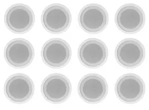 CCL5T White 70V 5" Commercial Ceiling Speakers, 12-Pack | Restaurant/School/Office, Paintable Flush Mount Grills, Double Paper Cone, Spring Loaded Terminals, 86dB Sensitivity CCL5T White 70V 5" Commercial Ceiling Speakers, 12-Pack | Restaurant/School/Office, Paintable Flush Mount Grills, Double Paper Cone, Spring Loaded Terminals, 86dB Sensitivity