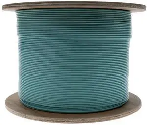 Duplex Fiber Optic Cable, Multimode, Aqua, 1000ft Spool | 3.0mm Zipcord; OM3 50/125 micron, Riser rated, GR-409-CORE Duplex Fiber Optic Cable, Multimode, Aqua, 1000ft Spool | 3.0mm Zipcord; OM3 50/125 micron, Riser rated, GR-409-CORE