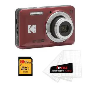 PIXPRO Friendly Zoom FZ55 Digital Camera (Red) Bundle | 32GB Memory Card, LCD Screen Protectors, (3 items) PIXPRO Friendly Zoom FZ55 Digital Camera (Red) Bundle | 32GB Memory Card, LCD Screen Protectors, (3 items)
