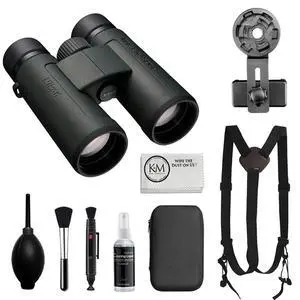 PROSTAFF P3 10x42 Binoculars Bundled with Harness Strap + Deluxe Cleaning Kit + Smartphone to Binocular Adapter + Microfiber Cleaning Cloth (5 Items) PROSTAFF P3 10x42 Binoculars Bundled with Harness Strap + Deluxe Cleaning Kit + Smartphone to Binocular Adapter + Microfiber Cleaning Cloth (5 Items)
