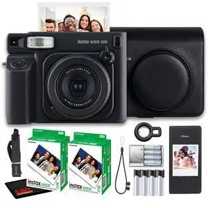 INSTAX Wide 400 Instant Camera (Black) 40-Sheet Bundle | For Parties, Events & Instant Photos | Includes Camera Case, Photo Album INSTAX Wide 400 Instant Camera (Black) 40-Sheet Bundle | For Parties, Events & Instant Photos | Includes Camera Case, Photo Album