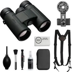 PROSTAFF P3 8x30 Binoculars Bundled with Harness Strap + Deluxe Cleaning Kit + Smartphone to Binocular Adapter + Microfiber Cleaning Cloth (5 Items) PROSTAFF P3 8x30 Binoculars Bundled with Harness Strap + Deluxe Cleaning Kit + Smartphone to Binocular Adapter + Microfiber Cleaning Cloth (5 Items)