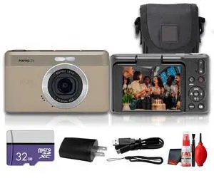 PIXPRO C1 Compact Digital Camera (Tan), 13MP Point and Shoot Camera for Selfies, Travel, Vlogging and Everyday Photos (C1-TN) + 32GB Card + Camera Bag + Cleaning Kit (7pc Bundle) PIXPRO C1 Compact Digital Camera (Tan), 13MP Point and Shoot Camera for Selfies, Travel, Vlogging and Everyday Photos (C1-TN) + 32GB Card + Camera Bag + Cleaning Kit (7pc Bundle)