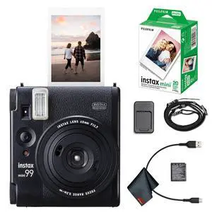INSTAX Mini 99 Instant Camera 20-Sheet 20-Sheet Bundle | For Parties, Events & Instant Photos | Includes Cleaning Cloth INSTAX Mini 99 Instant Camera 20-Sheet 20-Sheet Bundle | For Parties, Events & Instant Photos | Includes Cleaning Cloth