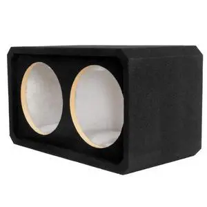 NE102S Dual 10" Sealed Subwoofer Enclosure | 1.2 Cu Ft MDF Sub Box with Polyfil, Black Carpet, Spring Terminals NE102S Dual 10" Sealed Subwoofer Enclosure | 1.2 Cu Ft MDF Sub Box with Polyfil, Black Carpet, Spring Terminals