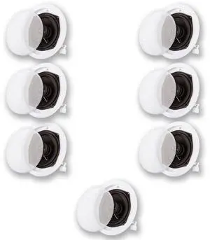 Acoustic Audio R191 in Ceiling/in Wall 7 Speaker Set 2 Way Home Theater 1400 Watt R191-7S Acoustic Audio R191 in Ceiling/in Wall 7 Speaker Set 2 Way Home Theater 1400 Watt R191-7S