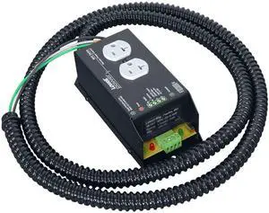 RPC-20-SHW Remote Power Control with 2-20A Outlets, Surge Suppression; Termination: Hardwired with 6 Feet Non-Metallic Flexible Conduit; Steel Chassis with Black Finish RPC-20-SHW Remote Power Control with 2-20A Outlets, Surge Suppression; Termination: Hardwired with 6 Feet Non-Metallic Flexible Conduit; Steel Chassis with Black Finish