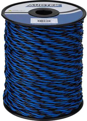500 ft. 16 AWG Stranded OFC Twisted Pair Speaker Cabinet Hookup Wire Blue/Black 500 ft. 16 AWG Stranded OFC Twisted Pair Speaker Cabinet Hookup Wire Blue/Black