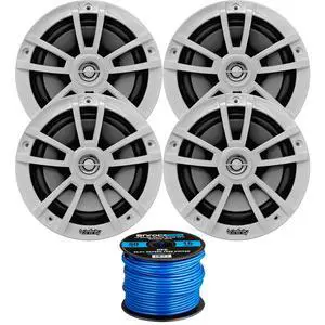 Infinity 6.5" Marine Speakers (Qty 4) 2 Pairs of OEM Replacement Speakers w/ Enrock 50ft Wire (White) 622MWB Infinity 6.5" Marine Speakers (Qty 4) 2 Pairs of OEM Replacement Speakers w/ Enrock 50ft Wire (White) 622MWB