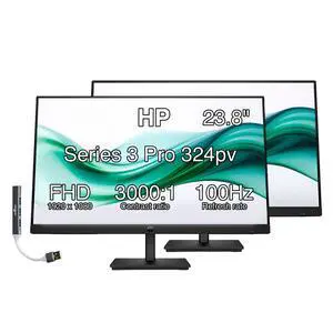 24" FHD VA Monitor with Anti-Glare, Flicker Free, VESA Mount, 2 Pack | 5 ms Response Time, HDMI, VGA & Dockztorm USB Port Expander, Black Color (2026 Latest Model) 24" FHD VA Monitor with Anti-Glare, Flicker Free, VESA Mount, 2 Pack | 5 ms Response Time, HDMI, VGA & Dockztorm USB Port Expander, Black Color (2026 Latest Model)