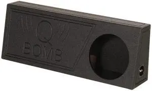 QBomb Single 12 Inch Vented Subwoofer Sub Box with Black Bedliner Spray QBomb Single 12 Inch Vented Subwoofer Sub Box with Black Bedliner Spray