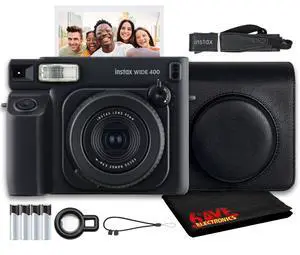 INSTAX Wide 400 Instant Camera (Black) Bundle | For Parties, Events & Instant Photos | Includes Camera Case, Cleaning Cloth INSTAX Wide 400 Instant Camera (Black) Bundle | For Parties, Events & Instant Photos | Includes Camera Case, Cleaning Cloth