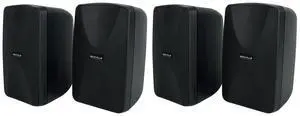 4 WET-40B 4" 70V Commercial Indoor/Outdoor Wall Speakers Black | IPX55 Rated, 360 Degree Swivel Bracket, Adjustable Tap, 70V or 8 Ohm, Waterproof Terminals, PEI Tweeter, Polypropylene Cone 4 WET-40B 4" 70V Commercial Indoor/Outdoor Wall Speakers Black | IPX55 Rated, 360 Degree Swivel Bracket, Adjustable Tap, 70V or 8 Ohm, Waterproof Terminals, PEI Tweeter, Polypropylene Cone