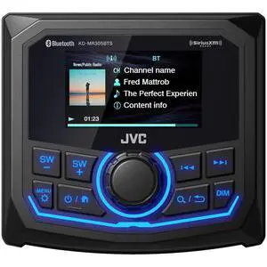 KD-MR305BTS Marine Guage Receiver Weatherproof, 2.7 Inch LCD, Built in Amplifer, Bluetooth, Digital Media MP3 Player, No CD Player, USB Port, AM/FM/Weather Band Tuner, Rear Camera Input KD-MR305BTS Marine Guage Receiver Weatherproof, 2.7 Inch LCD, Built in Amplifer, Bluetooth, Digital Media MP3 Player, No CD Player, USB Port, AM/FM/Weather Band Tuner, Rear Camera Input
