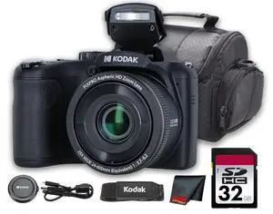 PIXPRO AZ255 Digital Camera (Black) | 16MP Sensor, 25x Optical Zoom, 24mm Wide-Angle Lens & Optical Image Stabilization | Great for Travel & Distance Photos (AZ255BK) + 32GB Card + Bag + Cloth PIXPRO AZ255 Digital Camera (Black) | 16MP Sensor, 25x Optical Zoom, 24mm Wide-Angle Lens & Optical Image Stabilization | Great for Travel & Distance Photos (AZ255BK) + 32GB Card + Bag + Cloth