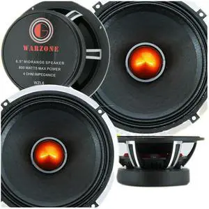 4X WZL6 6.5-Inch Car Audio Coaxial Speaker Midrange Bullet Loud Speaker 800Watts Peak Power 4 ohm Impedance Per Voice Coil with High Energy Magnet Composition 4X WZL6 6.5-Inch Car Audio Coaxial Speaker Midrange Bullet Loud Speaker 800Watts Peak Power 4 ohm Impedance Per Voice Coil with High Energy Magnet Composition