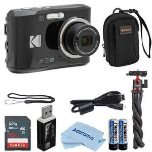 PIXPRO FZ45 Friendly Zoom 16MP Full HD Digital Camera, Bundle with 32GB Memory Card and Camera Bag, Flexible Tripod, and Card Reader (Black) PIXPRO FZ45 Friendly Zoom 16MP Full HD Digital Camera, Bundle with 32GB Memory Card and Camera Bag, Flexible Tripod, and Card Reader (Black)