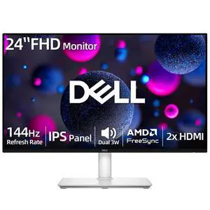 24" FHD Monitor, 1080p IPS Display, 144Hz Refresh Rate, 1ms, AMD FreeSync, Dual 3W Built-in Speakers, 99% sRGB, Fully Adjustable Stand with Height/Tilt/Pivot/Swivel, Ash White 24" FHD Monitor, 1080p IPS Display, 144Hz Refresh Rate, 1ms, AMD FreeSync, Dual 3W Built-in Speakers, 99% sRGB, Fully Adjustable Stand with Height/Tilt/Pivot/Swivel, Ash White