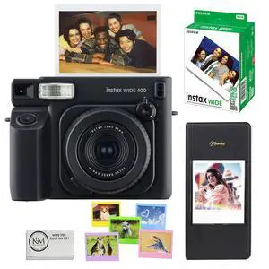 INSTAX Wide 400 Instant Camera | Jet Black Bundled with INSTAX Wide Instant Film | 20 Exposures + Wide Album & Colored Frames + Cleaning Cloth (4 Items) INSTAX Wide 400 Instant Camera | Jet Black Bundled with INSTAX Wide Instant Film | 20 Exposures + Wide Album & Colored Frames + Cleaning Cloth (4 Items)