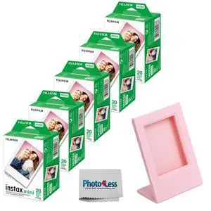 Instax Mini Twin Pack Instant Film (16437396) Bundle with Frame for Instax Mini Prints (100 Sheets) Instax Mini Twin Pack Instant Film (16437396) Bundle with Frame for Instax Mini Prints (100 Sheets)
