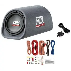 RT8PT 8" Amplified Vented Tube Box Subwoofer & Wiring Kit | Car Audio System Bundle with 240W Loaded Car Subwoofer and Soundstorm AKS8 8 Gauge Amplifier Wiring Kit RT8PT 8" Amplified Vented Tube Box Subwoofer & Wiring Kit | Car Audio System Bundle with 240W Loaded Car Subwoofer and Soundstorm AKS8 8 Gauge Amplifier Wiring Kit