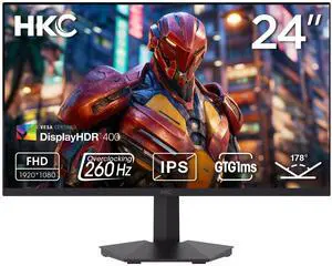 G24H3D 24"(23.8" viewable) 1920 x 1080 260Hz Gaming Monitor, Full HD Fast IPS Display, 1ms MPRT, 90% DCI-P3, HDR400, HDMI 2.0 + DP 1.4, Hardware Low Blue Light, Tilt Adjustable, VESA Mount Black G24H3D 24"(23.8" viewable) 1920 x 1080 260Hz Gaming Monitor, Full HD Fast IPS Display, 1ms MPRT, 90% DCI-P3, HDR400, HDMI 2.0 + DP 1.4, Hardware Low Blue Light, Tilt Adjustable, VESA Mount Black