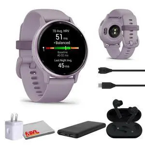 Vivoactive 5 Fitness Tracker Smart Watch for Women (Orchid) Bundle | For Running, Training & Health | 1.2" AMOLED Touchscreen Display | 11-Day Battery | Fitness Tracking Vivoactive 5 Fitness Tracker Smart Watch for Women (Orchid) Bundle | For Running, Training & Health | 1.2" AMOLED Touchscreen Display | 11-Day Battery | Fitness Tracking
