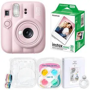 Instax Mini 13 Instant Film Camera Kit (Candy Pink, 20 Films) | Bundle Includes Slinger Clear Case, 4 Color Filters, Selfie Mirror, Album & Instax Mini Film Instax Mini 13 Instant Film Camera Kit (Candy Pink, 20 Films) | Bundle Includes Slinger Clear Case, 4 Color Filters, Selfie Mirror, Album & Instax Mini Film