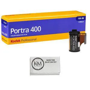 Professional Portra 400 35mm Film | 5 Rolls (180 Exposures) + Cloth | The finest grain high-speed color negative film Professional Portra 400 35mm Film | 5 Rolls (180 Exposures) + Cloth | The finest grain high-speed color negative film
